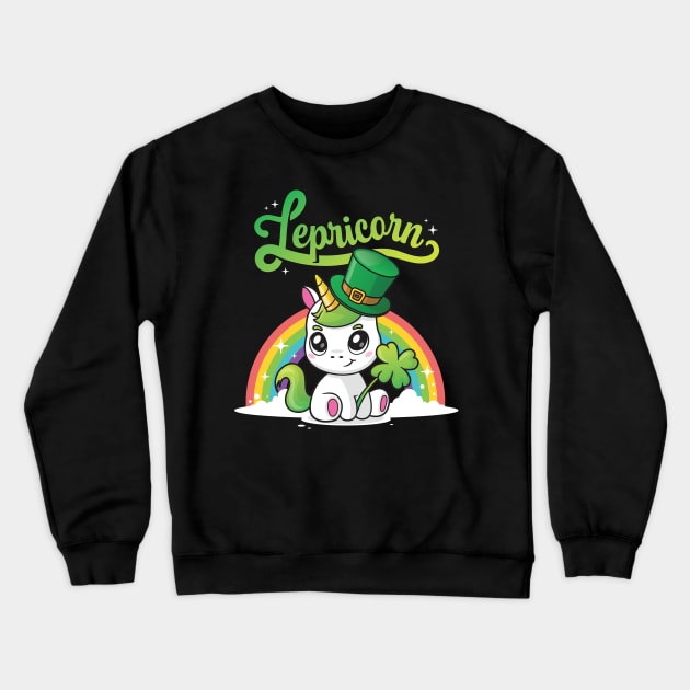 Lepricorn - Leprechaun Unicorn Crewneck Sweatshirt by zoljo